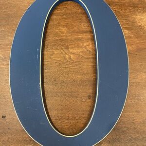 Blue Wooden Letter O Initial Wall Decor Kid’s Room, Decor